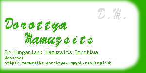 dorottya mamuzsits business card